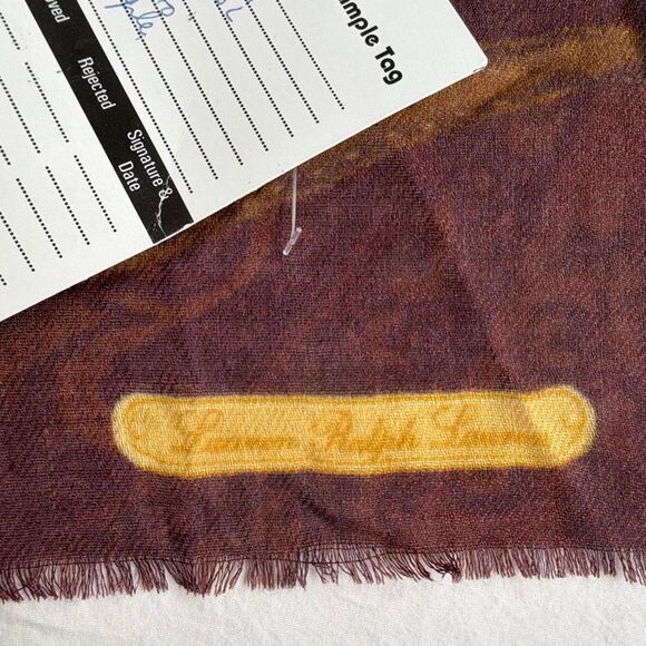 Lauren Ralph Lauren Wool Scarf Earth Tones Buckles Belts Rare - Picture 6 of 6